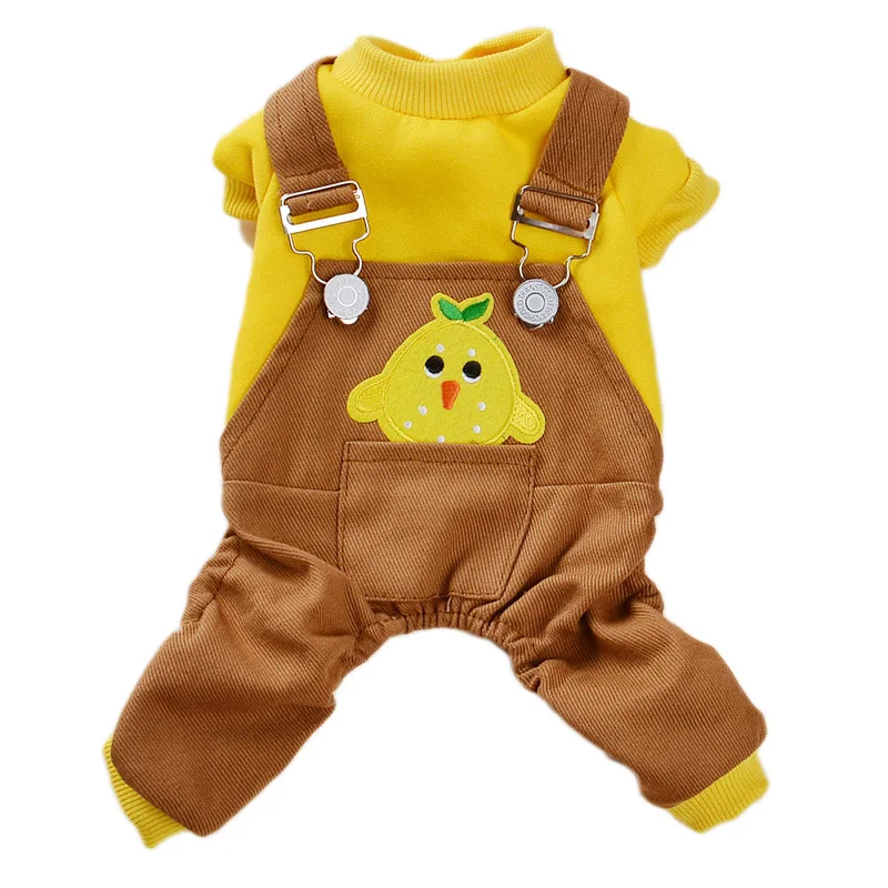 Мультяшная Одежда для собак зимний наряд щенков комбинезон животных комбинезоны