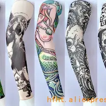 Татуировка в виде русалки рукав(Seamed), Koi череп солнцезащитный принт высокая эластичность грелки HT105-109, 47 см длина