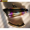 Titanium Alloy for KTM 390 DUKE RC 390 2017-2023 Motorcycle Exhaust Muffler Escape Link Pipe Carbon Tip for KTM RC 390 DUKE 390