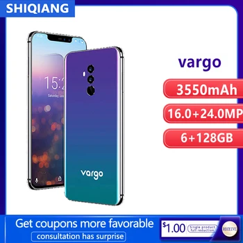 

SHIQIANG Smartphones 6GB RAM 128GB ROM 6.2" FHD+ Full Screen 4G LTE Android 16MP Selfie Global Version Mobile Phone 3550mAh WIFI