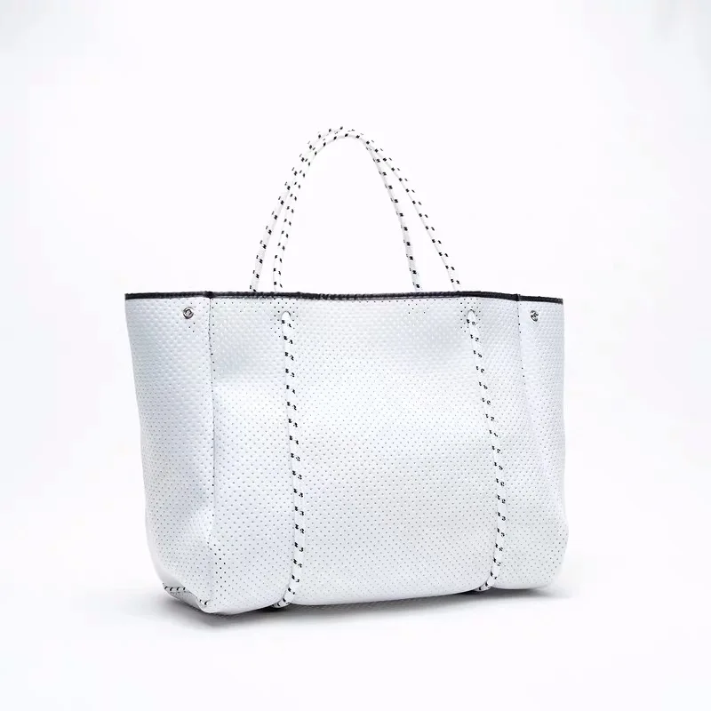 Роскошная женская сумка через плечо большая сумка для покупок неопреновая сумка светильник женские сумки Bolsas женская сумка сумочка - Цвет: Белый