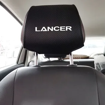 

1Pc Car Headrest Cover For Mitsubishi Lancer GT Carbon Fiber Velcro Design Anti-Dirty Pad Protector Auto Accessories Interior