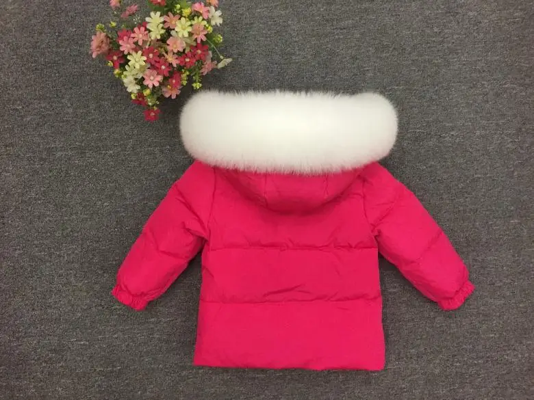 Dollplus/Коллекция года, комплекты детской одежды для русской зимы пуховое пальто для мальчиков и девочек натуральный мех+ штаны, теплый детский зимний комбинезон, лыжный костюм для улицы