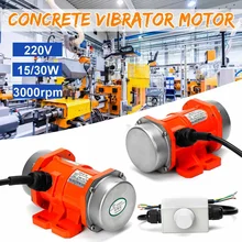 Motor vibratorio de 15W 30W 220V velocidad ajustable para la máquina de alimentación, máquina de hormigón proyectado, lavadora + controlador de velocidad del Motor