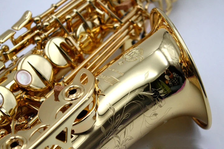 

France Brand Saxophone Alto 80 Series III Eb Gold Lacquer 803 Sax Alto Golden Musical instrument Professional saxofone with case