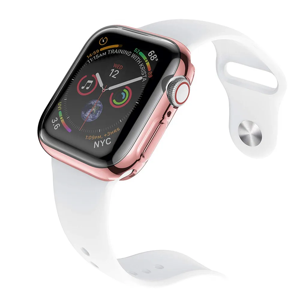 TPU чехол для apple watch 5 4 3 2 1 чехол 44 мм/40 мм iWatch 42 мм/38 мм мягкий защитный бампер для экрана Аксессуары для apple watch