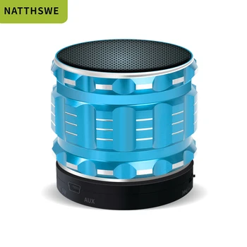 

NATTHSWE Bluetooth Speaker Metal Wireless Mini Smart Portable Audio For Mobile Phones Tablets PC Outdoor Home Support TF card