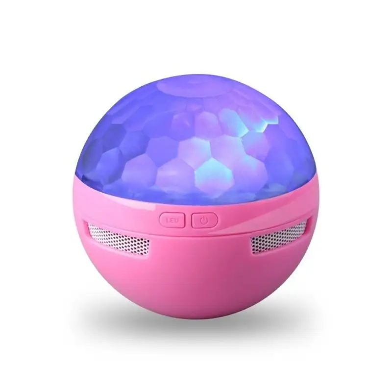pink Перезаряжаемый Bluetooth MP3 плеер кристалл магический диско шар телефон дистанционное управление цифровой RGB танцевальные шары светильник s сценический светильник - Цвет: pink