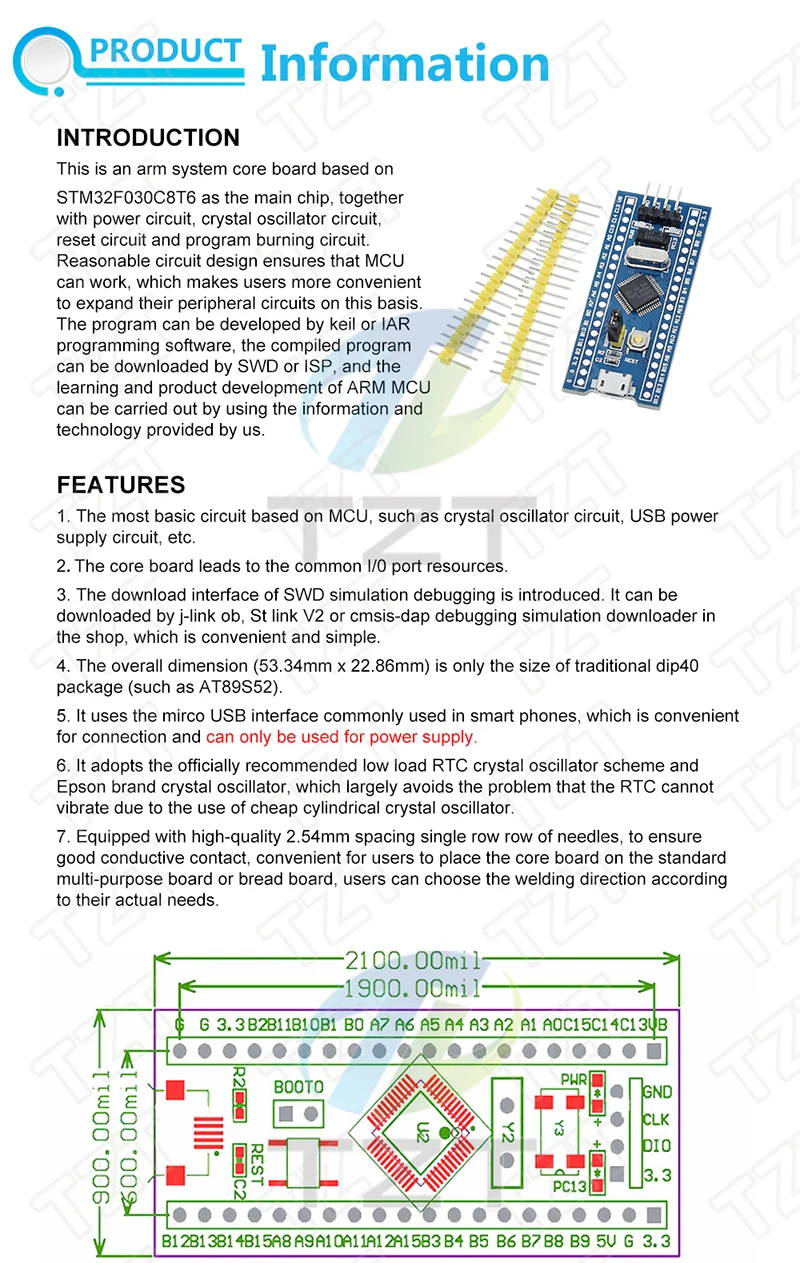 Original ST-LINK V2 Simulator Download Programmierer Original STM32F103C8T6 STM32 Minimum System Development Board STM32F401 / 411 – Detail 18