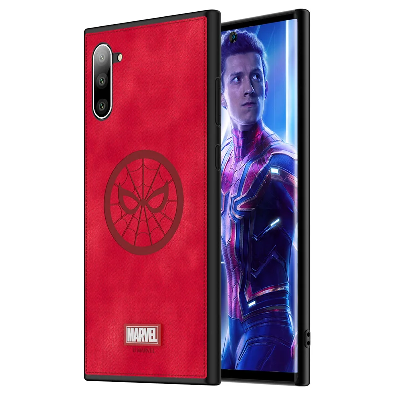 Защитный чехол Marvel для телефона samsung Galaxy Note 10 Plus+ Железный человек Капитан Америка Человек-паук Тор задняя крышка Funda - Цвет: Spiderman