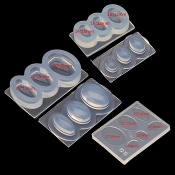 

3Pcs Oval Pendant Mold Hollow Quicksand Ellipse Mold 3D Hollow Oval Ellipse Mold