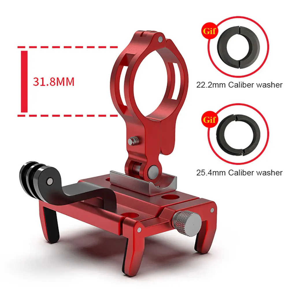 

2020 New GUB 2 in 1 Bicycle Phone Holder Camera Stand Aluminum Alloy MTB Road Bike Motorcycle GPS Support Cycling Handlebar Clip