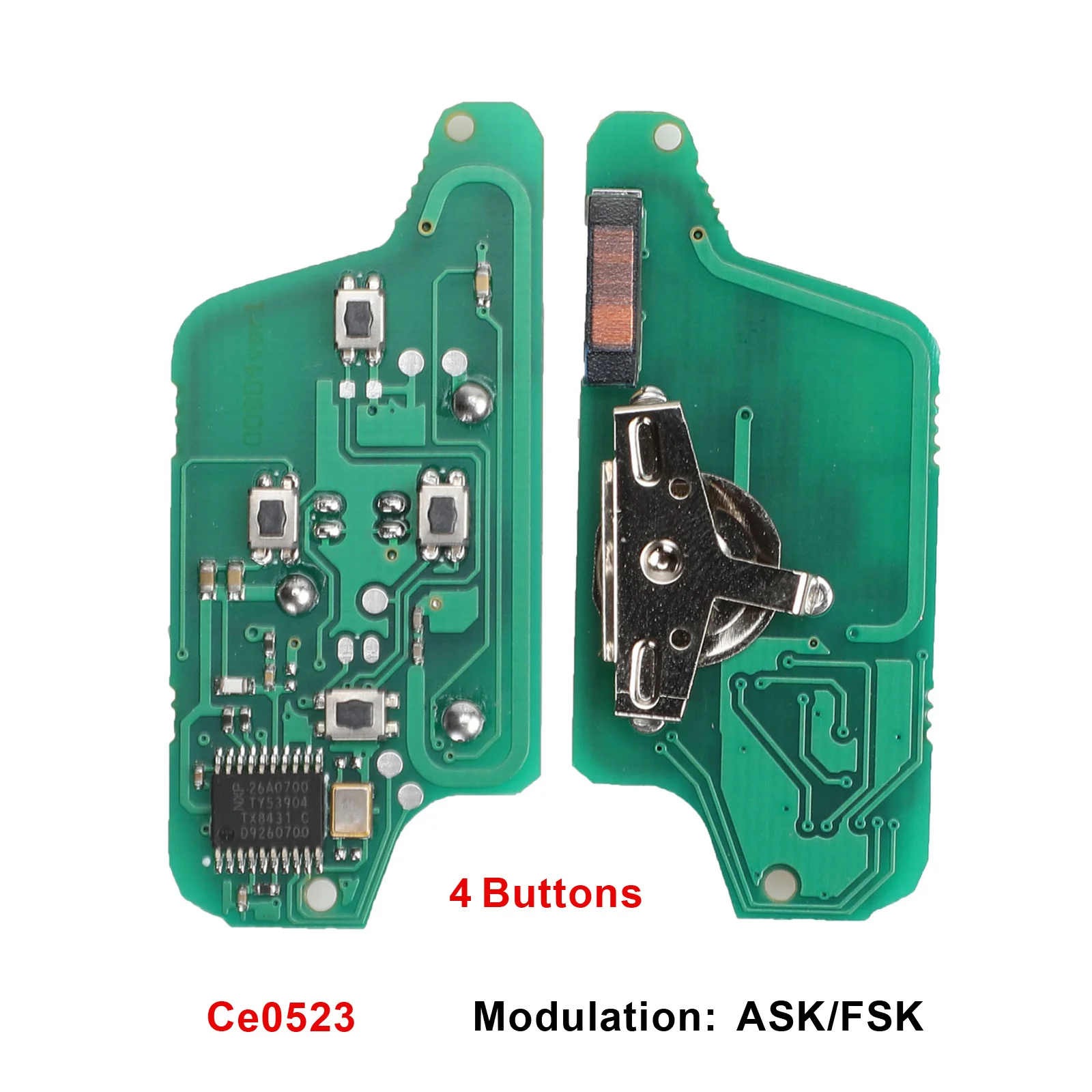 Keyforkess ASK/FSK 433Mhz 4 pulsanti circuito stampato per Peugeot 1007 per Citroen C8 CE0523 Flip Floding telecomando telecomando - H8d880026af2443bc97ff8b14c2ab81f6k