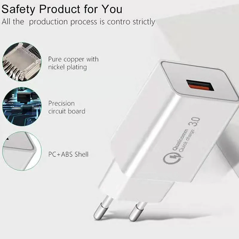 QC 3,0 Универсальное зарядное устройство для телефона USB или samsung s10 plus s9 s 8 a40 a30 зарядное устройство для путешествий для vivo nex 3 для Oppo