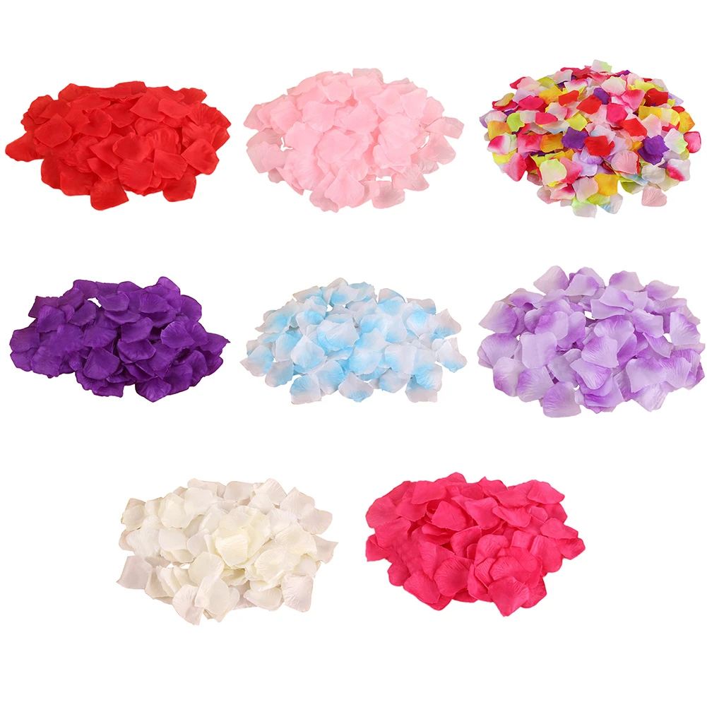 1000pcs Silk Rose Flower Petals Leaves DIY Handmade Manual Artificial