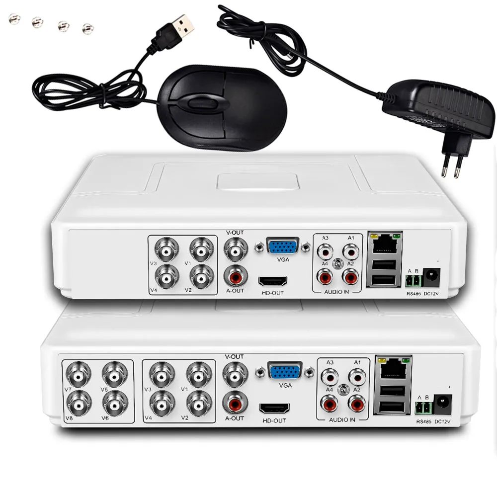 4Ch/8CH AHD DVR 1080N Hybrid 5-в-1(1080P NVR+ 1080N AHD+ 960H аналоговый+ TVI+ CVI) по сканированию qr-кода удаленного просмотра домашней безопасности Системы