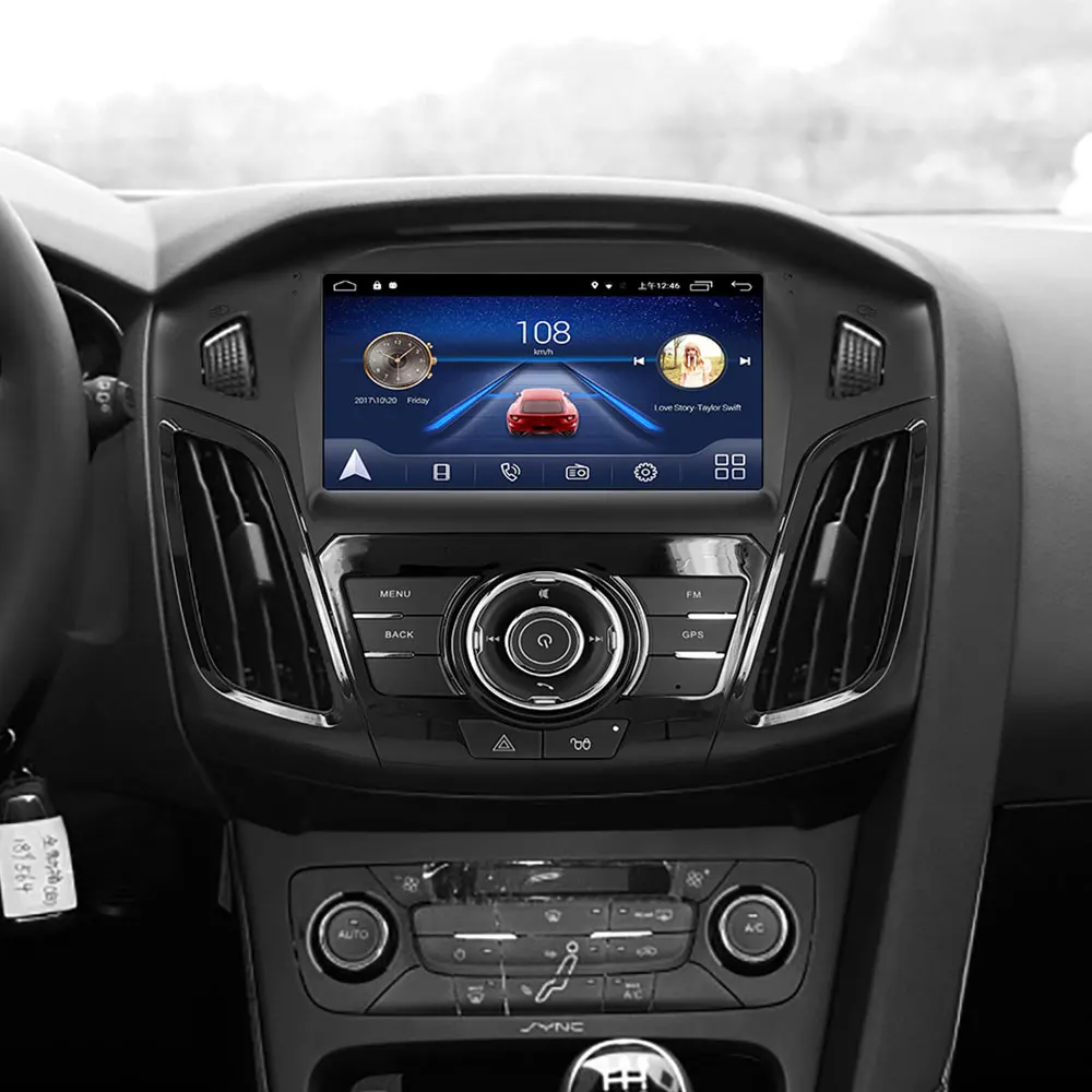 Android 9,0 система автомобиля ips сенсорный экран стерео для ford focus 2012- лет плеер стерео
