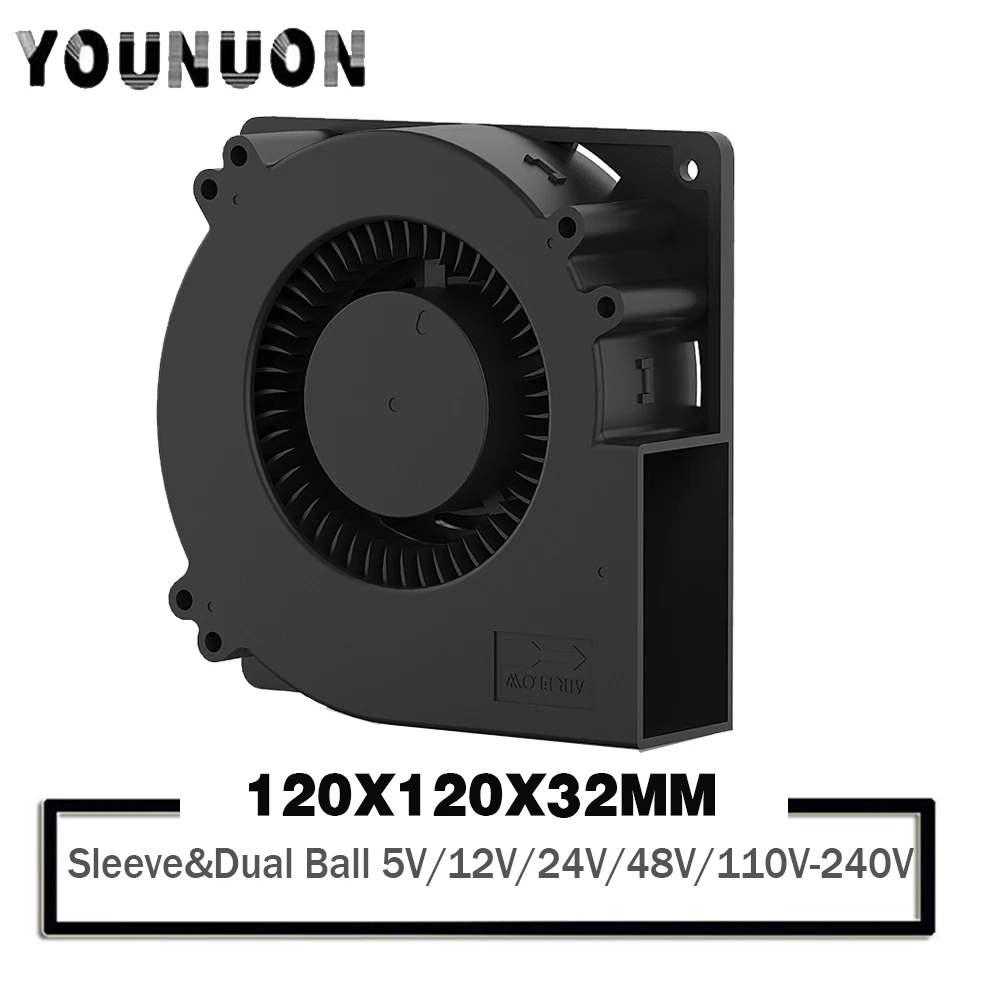 Ventilador Centrífugo sem Escova da C.a. 120 v 12032 v 120x120x32 mm Dos5v 12v 24v 48v do Refrigerador do Ventilador 110 mm do Ventilador do Ventilador 220 do Ventilador Fãs