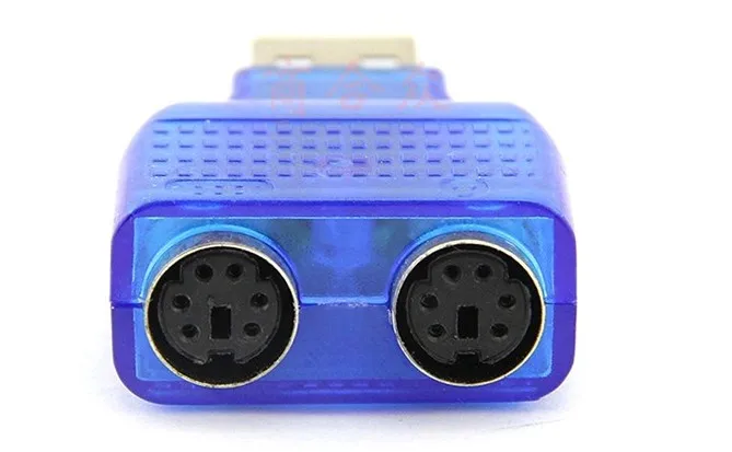 USB к PS/2 двойная USB девайся с двойным Порты и разъёмы PS/2 клавиатуры переходник для мыши с чипом