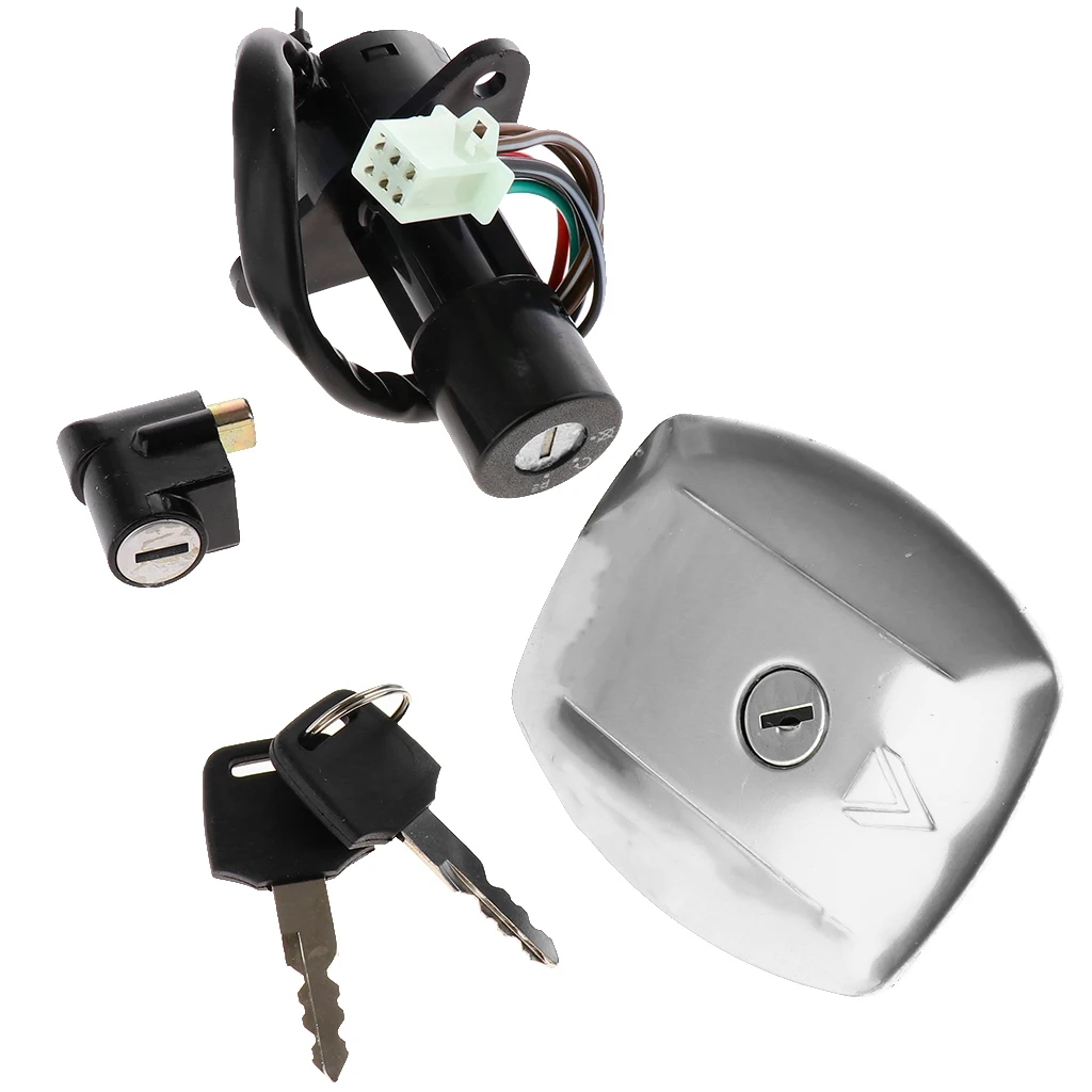 Metal Fuel Gas Tank Cap Ignition Switch Lock Key Water Resistance for Suzuki GS125