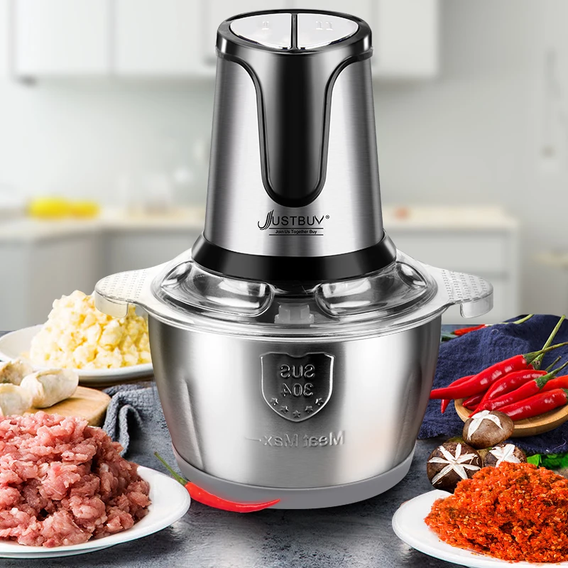 2 Speed 500w Stainless Steel Meat Grinder Chopper Electric Automatic Mincing Machine Household Grinder Food Processor