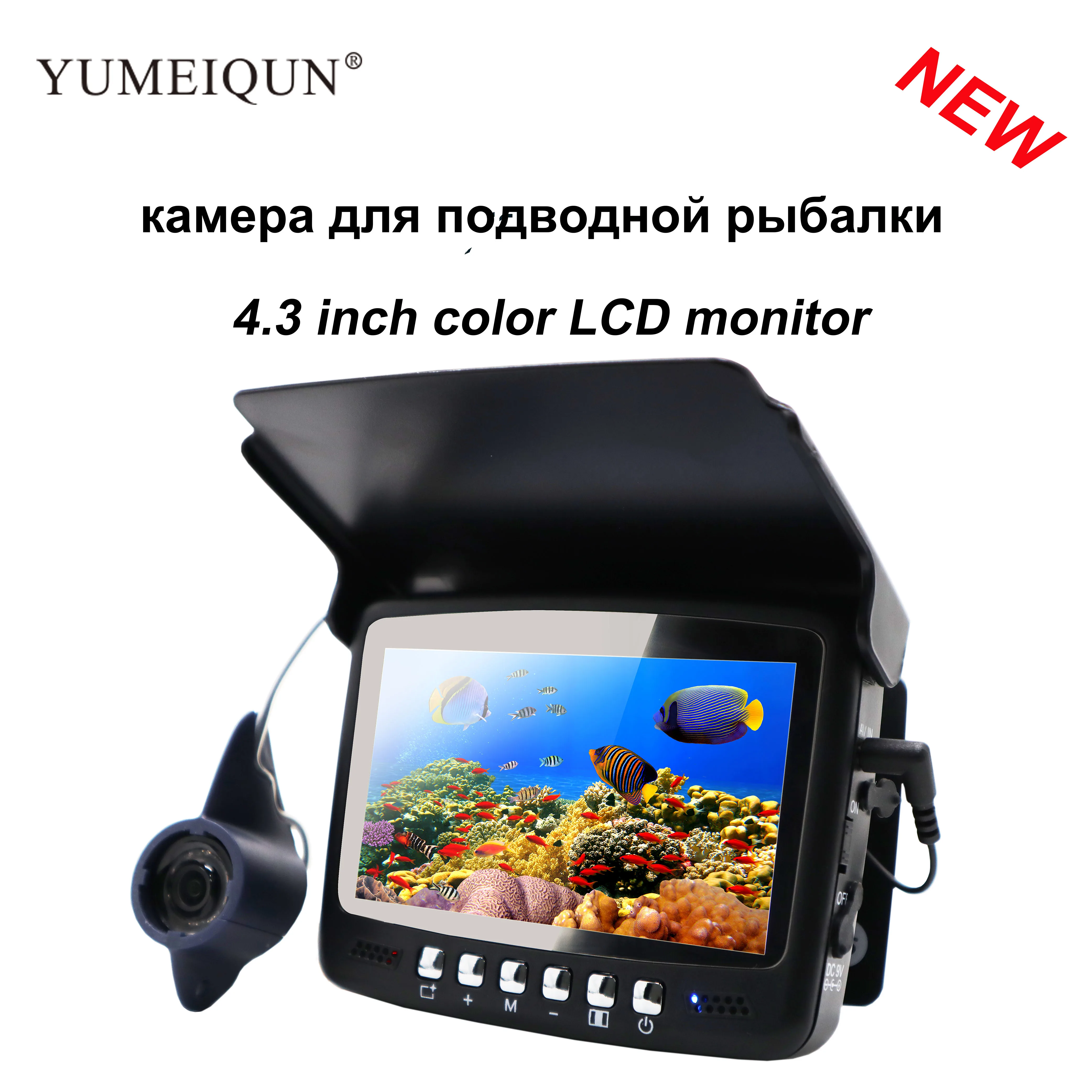 15M Fish Finder Underwater Fishing Camera with 4.3 inch Monitor 8PCS infrared LED Night Vision | Спорт и развлечения