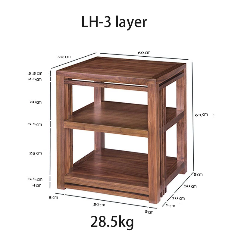 Колонка с высоким качеством звука сабвуфер усилитель декодер усилителя орех из деревянного шпона рамка держатель для бутылки амортизатор треугольная полка ножка - Цвет: LH-3 layer