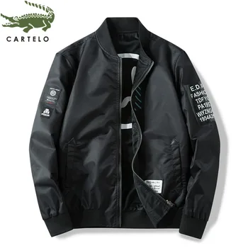 

CARTELO jacket men spring autumn new fashion trend casual printing stand collar comfortable breathable coat