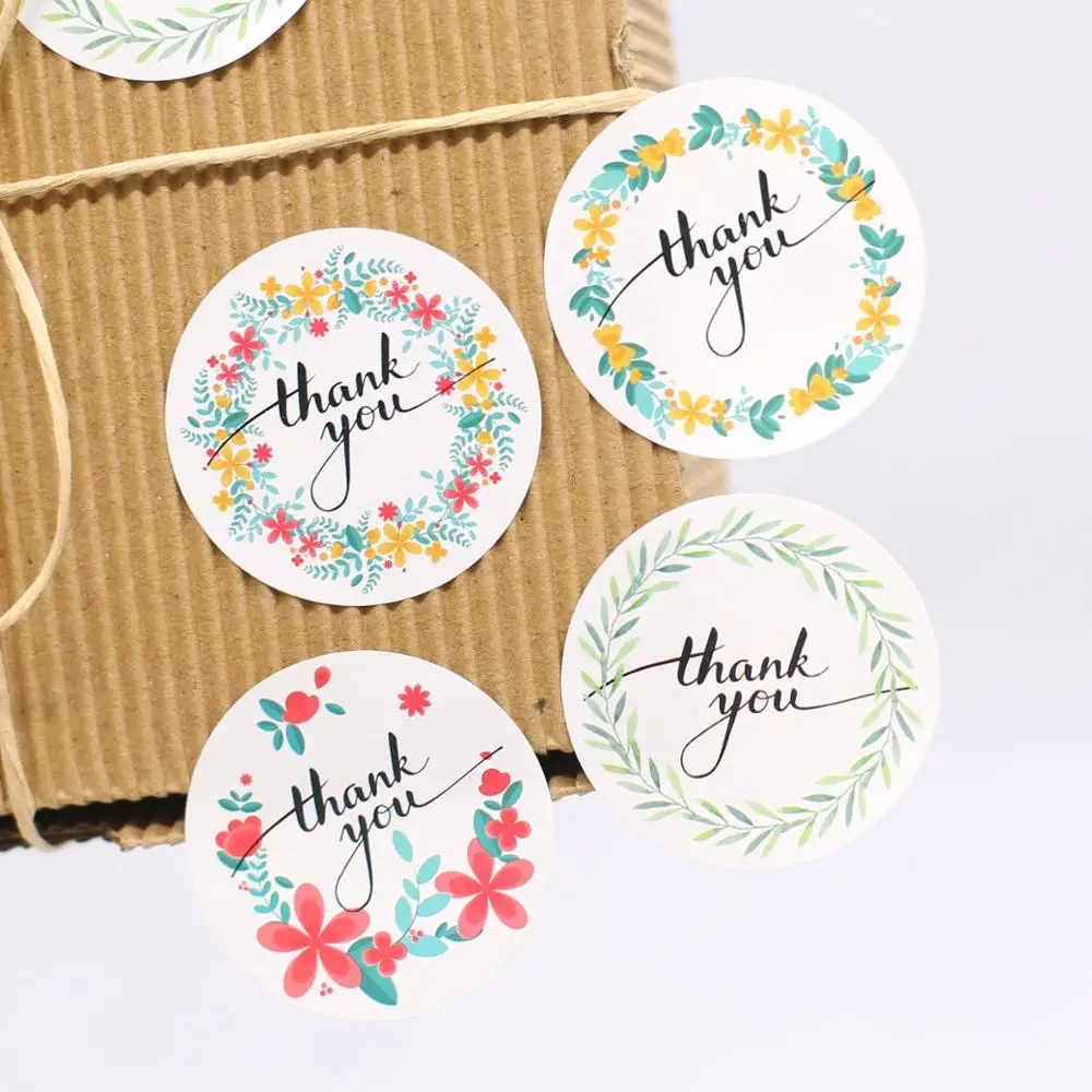 Floral Thank You Label Wedding Favor Sticker Wedding Favors Flower Labels Envelope Seals 120pcs Lot Party Diy Decorations Aliexpress