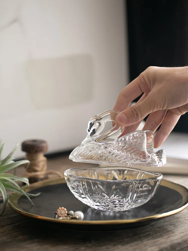 Glass Storage Jar Animal Sculpture Desktop Decoration Toothpick Holder Sugar Bowl and Salt BowlHome Decoration Desktop Ornaments 2