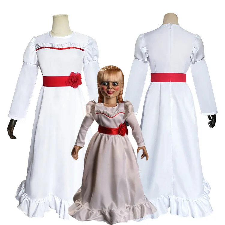 Bride Of Chucky Conjingdoll Annabelle Gonna Bianca Cosplay Donne Ragazze Costume Festa Di Halloween Esecuzione Gonna Horror