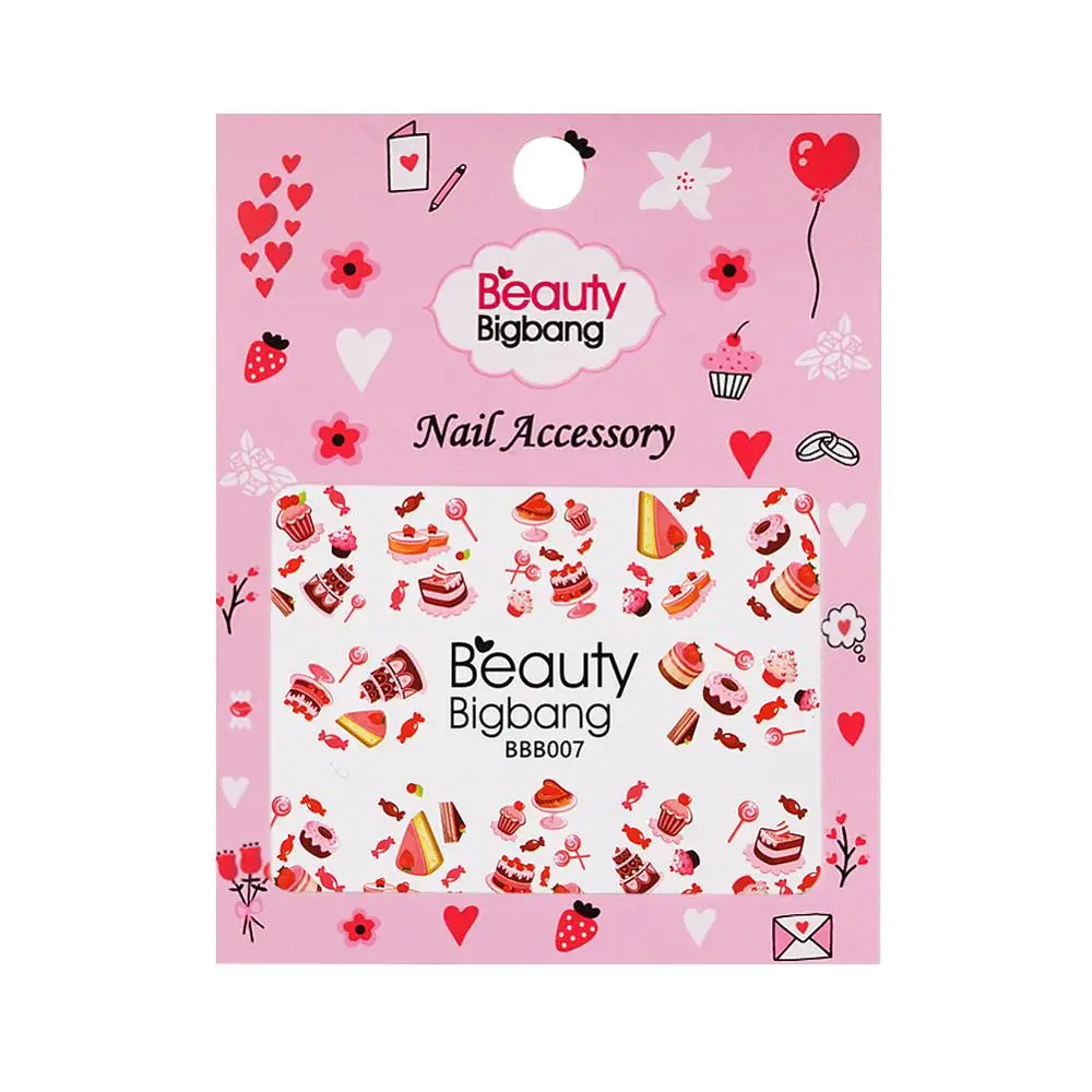 BeautyBigBang 1 лист Радужные облака изображения наклейки для ногтей милые животные дизайн маникюр Дизайн ногтей украшения Водные Наклейки BBB008