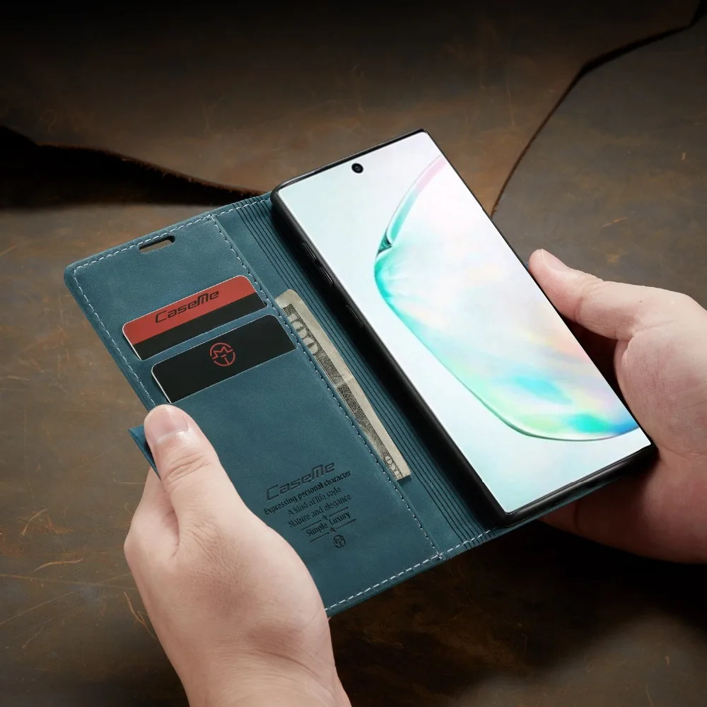 Чехол-книжка для samsung Note 10 Plus, винтажный кожаный бумажник на магните, чехол-подставка для samsung Galaxy Note 10 Funda