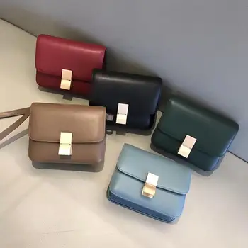 

free shipping the new style toothpick pattern genuine cow leather women one shoulder bag crossbody bag 6 color 3 size