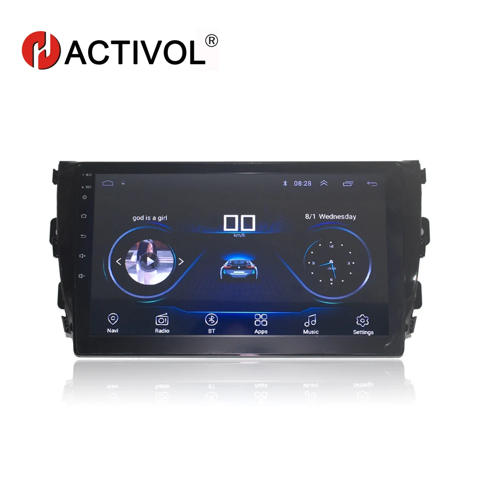 Автомагнитола HACTIVOL 10 1 дюйма 1024*600 четыре ядра android 8 для ZOTYE T600 2014 2015 2016 DVD плеер GPS Navi
