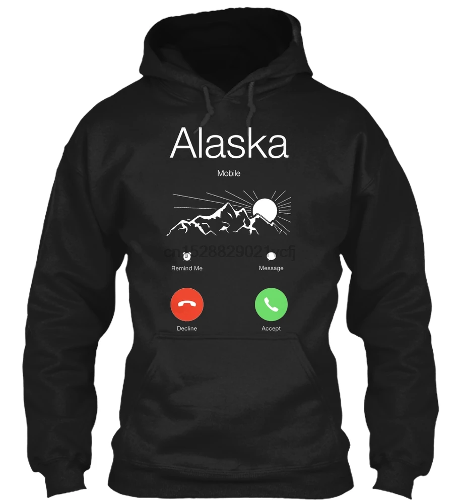 Мужская толстовка с капюшоном с длинным рукавом Alaska Is call And I Must Go женская уличная одежда