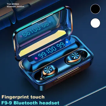 

F9-9 TWS Wireless Bluetooth 5.0 Headphones Earphone Touch Control 9D Stereo Sport Waterproof LED Display Headset With Mic