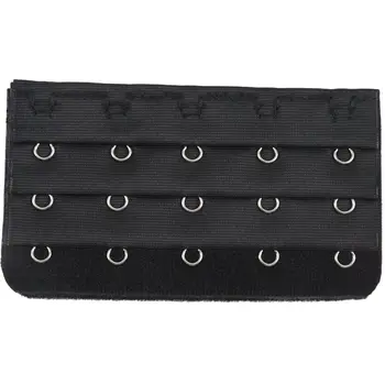 

Black 5 Rows Hook and Eye Tape Extension Bra Strap Extender 5 Pcs for Women
