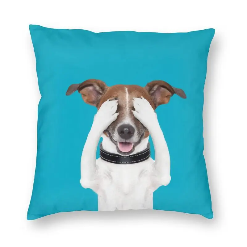 

Cute Jack Russell Terrier Dog Meme Cushion Cover Sofa Decoration Pet Animal Square Pillow Case 40x40cm