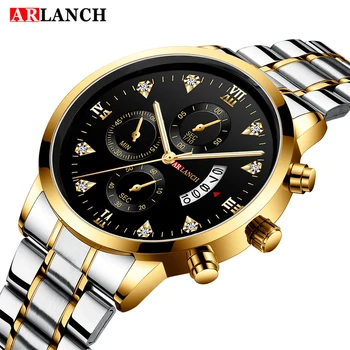 

Men Watch Luxury Brand Stainless Steel Waterproof Date Clock Fashion Analog Week Calendar Quartz Business Male Wristwatches