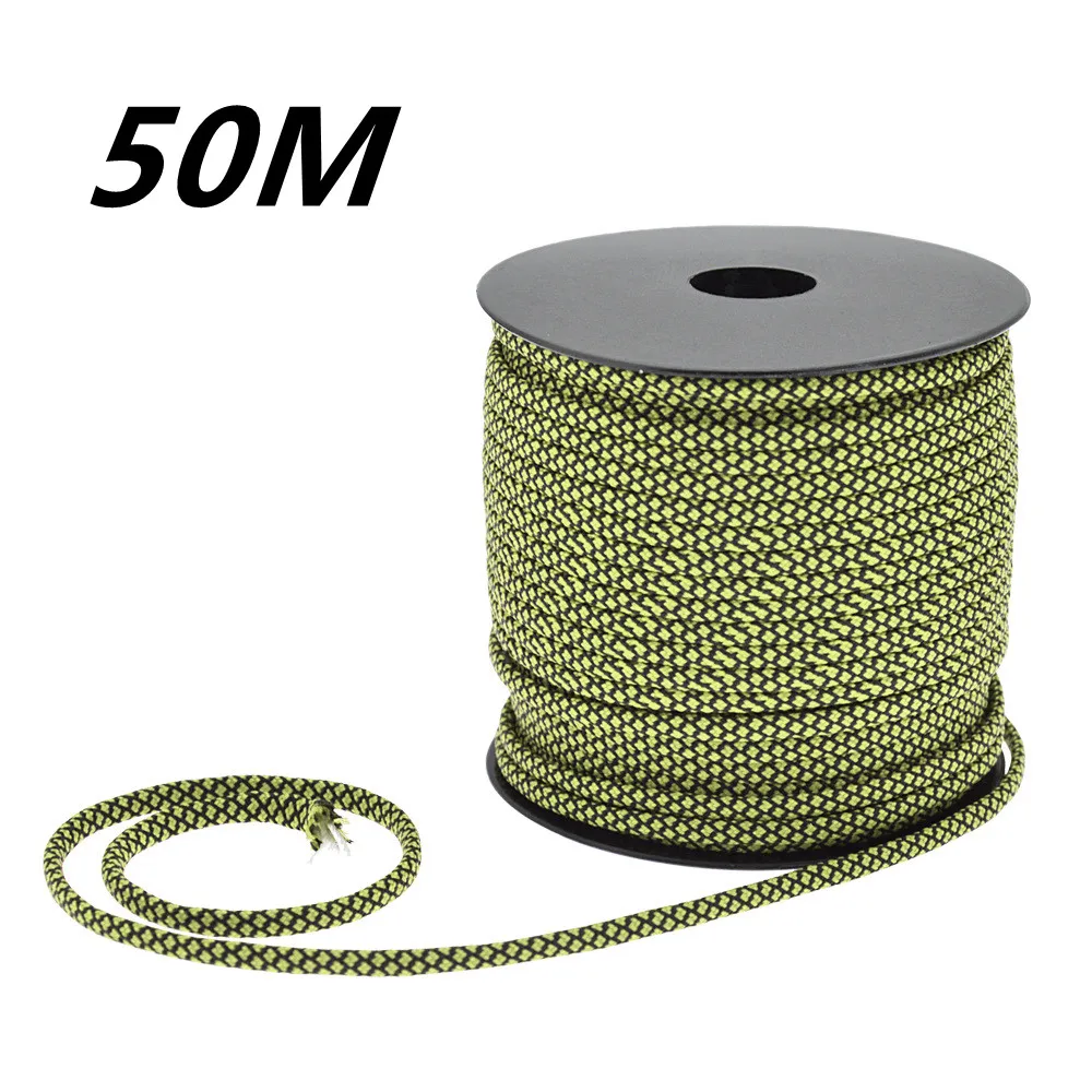 Paracord Rope 50 M 1 Roll 4 Mm 7 Stand Cores Paracord for Survival Parachute Cord Lanyard Camping Climbing Camping Rope Hiking Clothesline