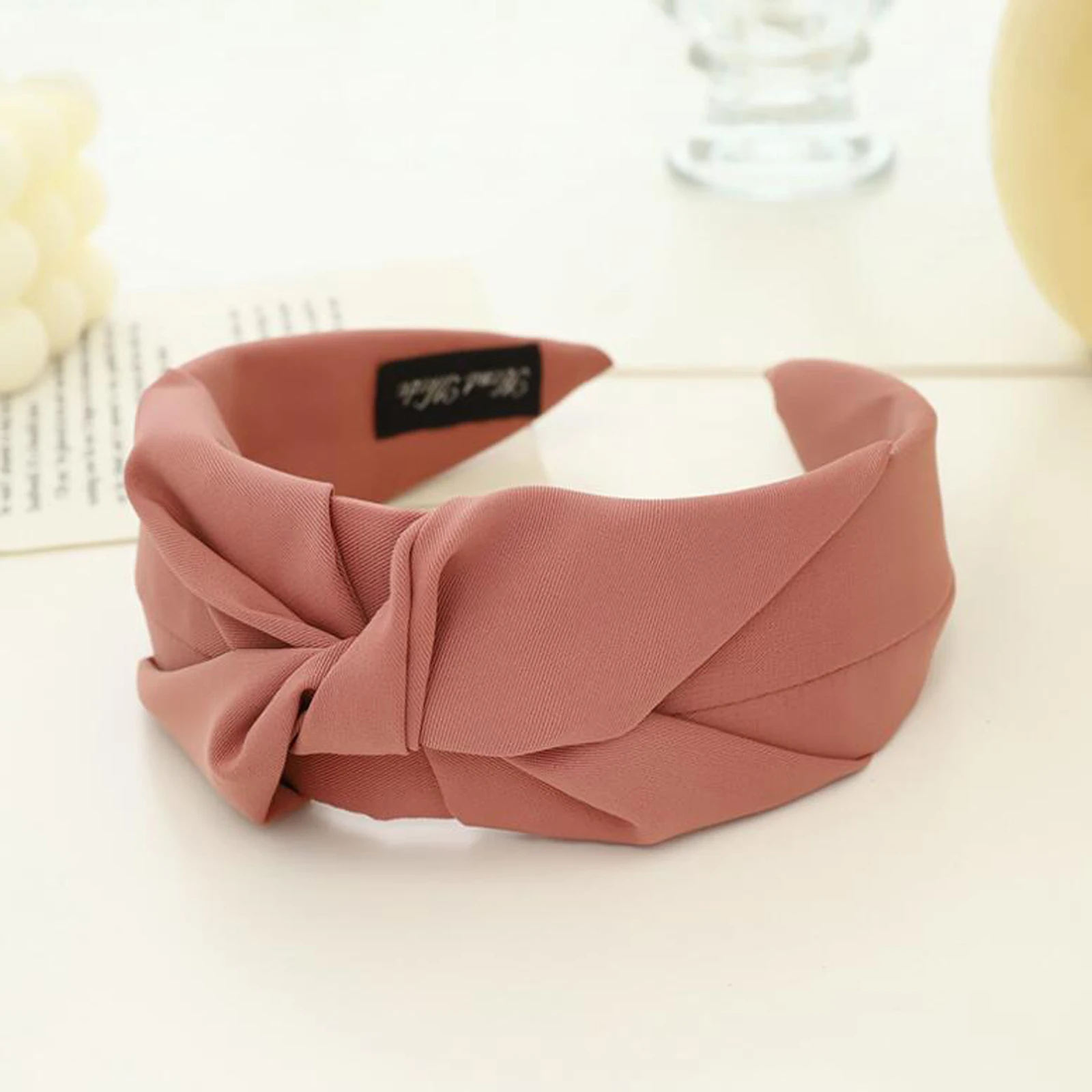 head scarves PROLY New Fashion Women's Hairband Wide Side Turban Cross Knot Casual Headband Solid Color Headwear Adult Hair Accessories headbands for women