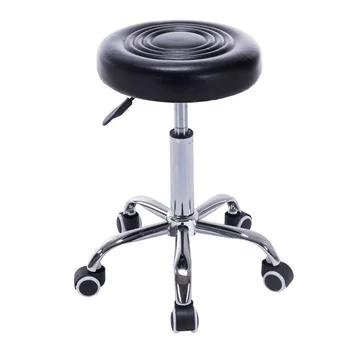 

Height Adjustable Hydraulic Salon Rolling Swivel Stool with Hydraulic Design Comfortable Seat 5 Universal Steering Casters