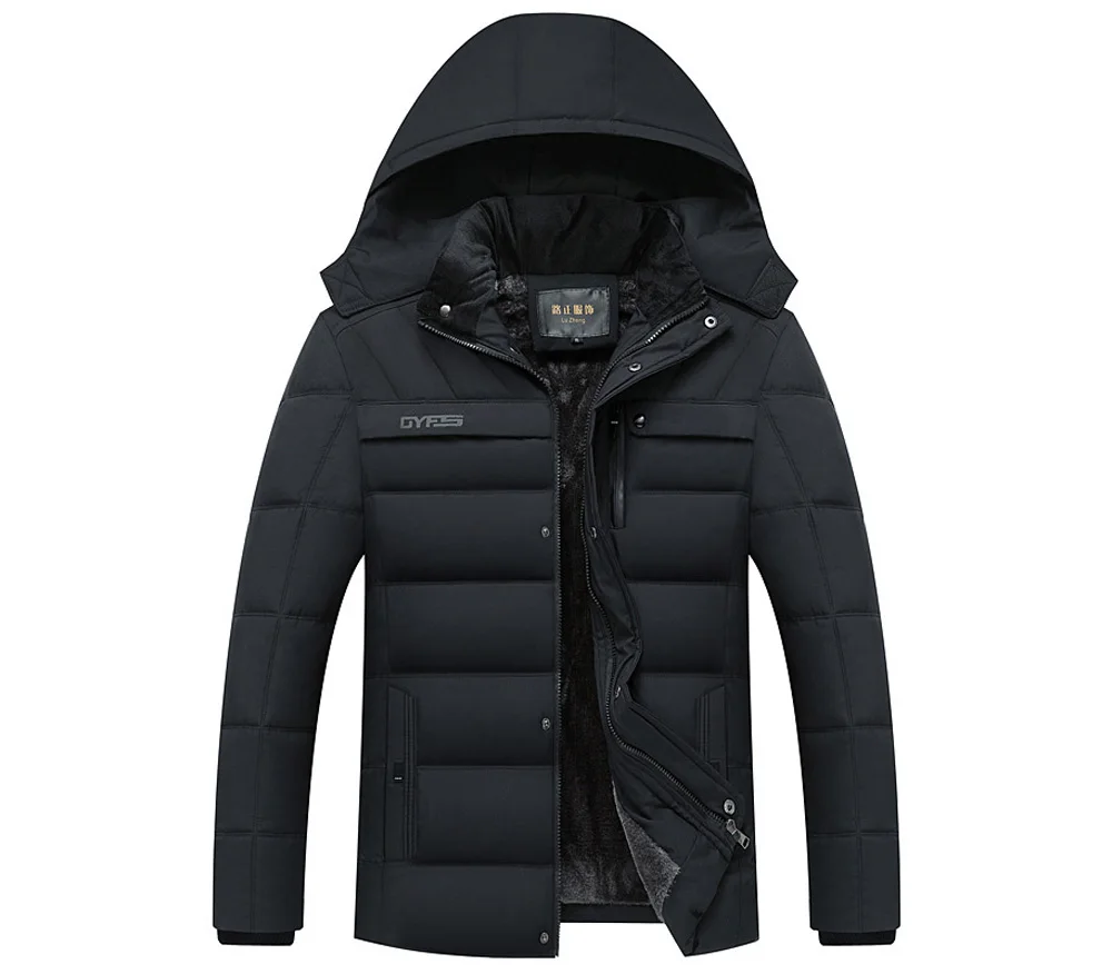 DIMUSI Winter Mens Jackets Male Outwear Thick Warm Hooded Parkas Coats Mens Stand Collar Slim Fit Windbreaker Jackets Clothing