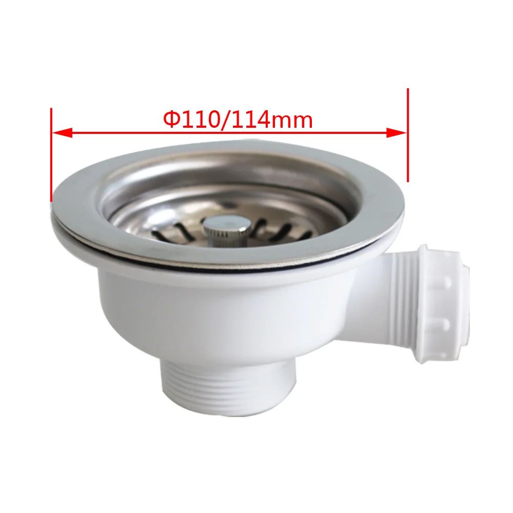 Kitchen Sink Filter Talea Kitchen Sink Drainer 114MM Downcomer Vegetable Washing Basin Stainless European Filter Umbrella With Overflow XK225C046