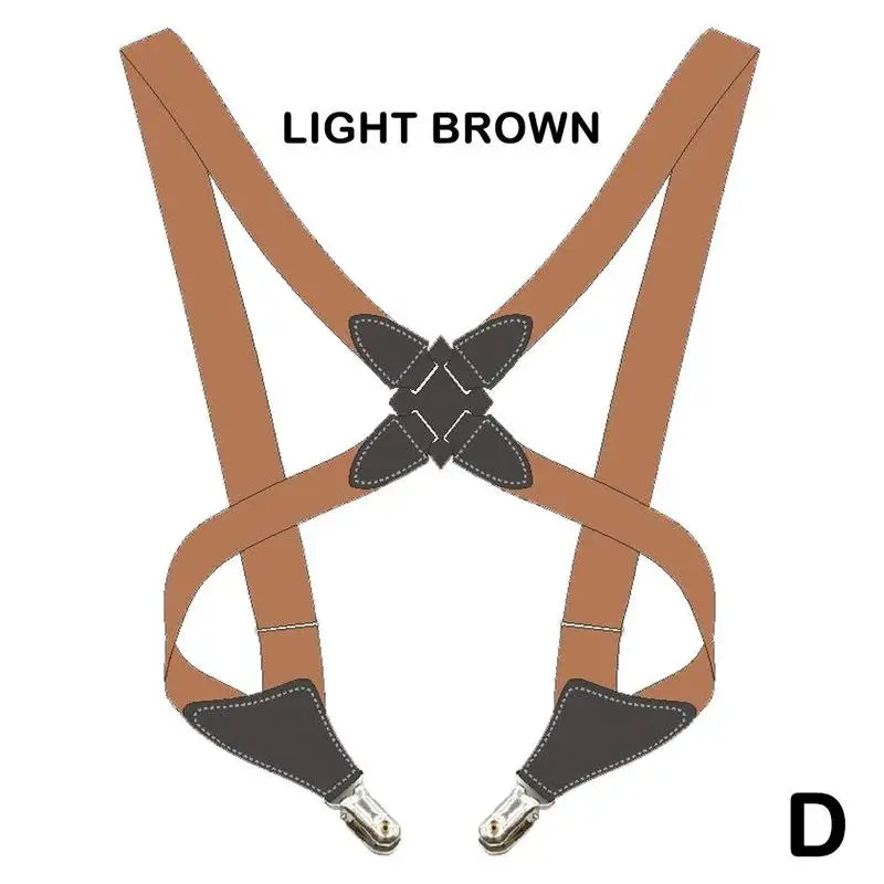 Adjustable X-Back Men's Suspenders with Durable Shirt Clips1