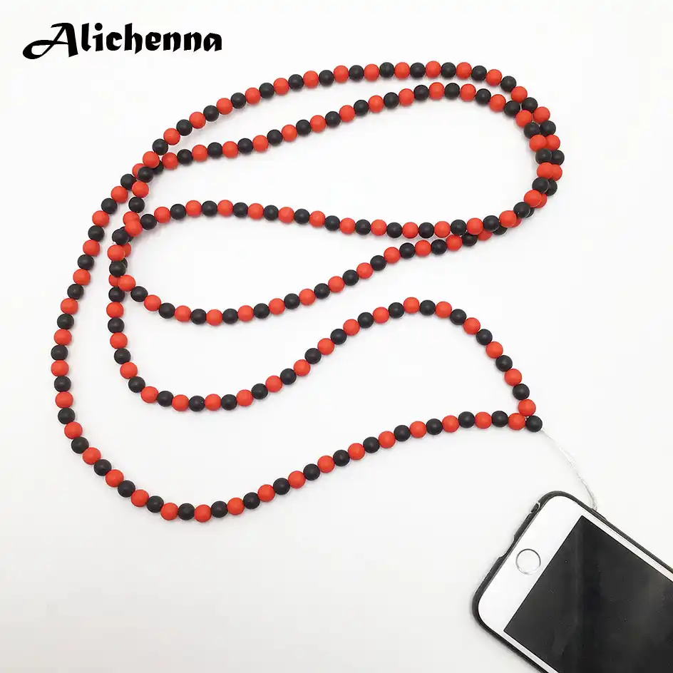 Iphone Beaded Chain Multi Colored Phone 