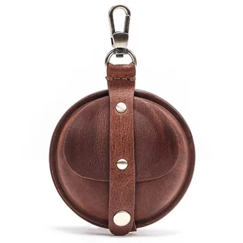 

for Freebus 3 Bluetooth Headset Charging Box Genuine Leather Case for Freebuds 3 Protective Cover with Key Chain