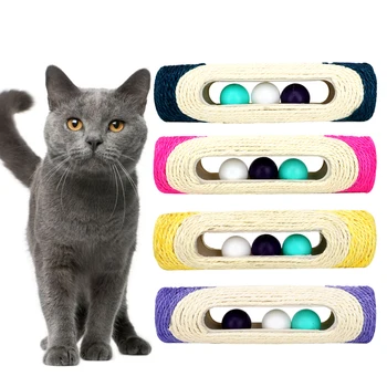 

Funny Cat Toys Balls Track Play Tunnel Cat Scratcher Funny Play Pipe With Balls Training Scratching Toys Rolling Tunnel