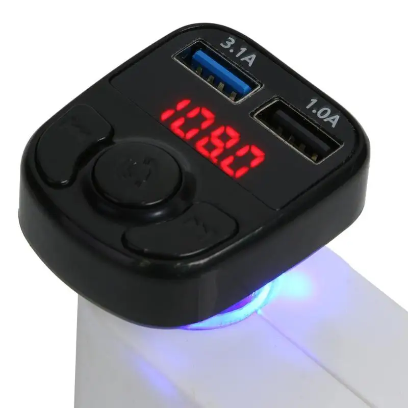 X22 Bluetooth 5,0 MP3 FM передатчик Handsfree 3.1A ЖК-дисплей два usb-порта для зарядки автомобильное зарядное устройство поддержка 32G U диск TF карта